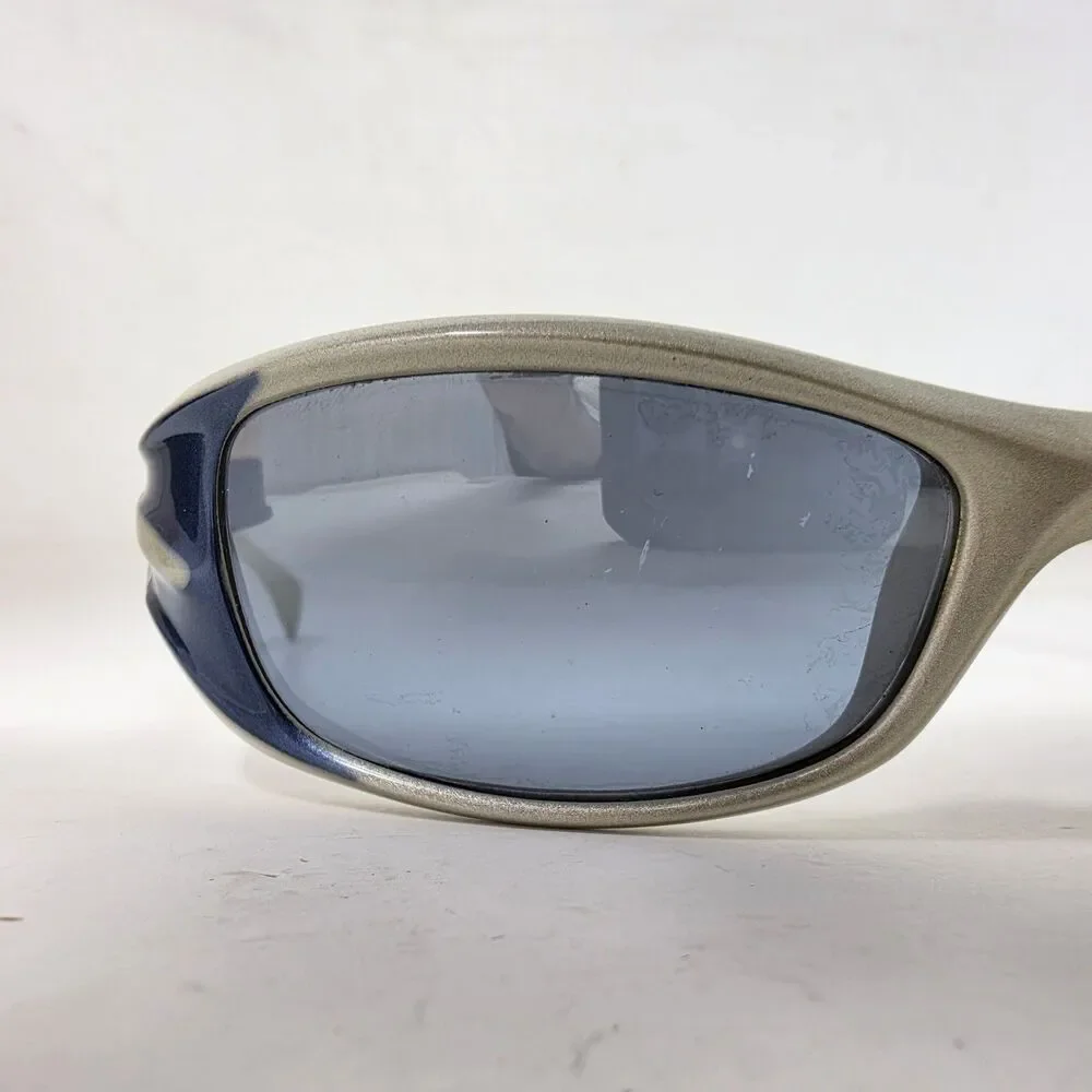 Vintage Arnette Stance Ivory Sunglasses W/ Blue Lenses 4020-234/53 Made In Italy